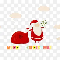 韩版可爱卡通风格圣诞老人海报