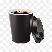 黑色纸杯咖啡图案