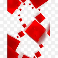 红色正方形装饰背景