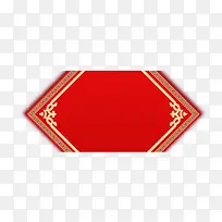 红色背景菱形空白板PNG