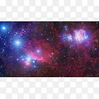 紫蓝色星空外太空壁纸