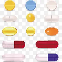 药片和胶囊矢量图