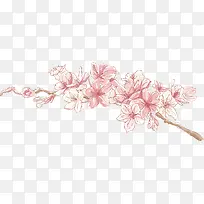 桃花中式艺术插花
