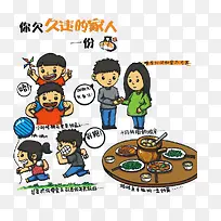 你欠久违的家人一顿饭