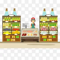 超市便利店的内部