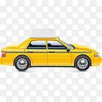 黄色的出租车矢量免抠素材