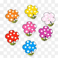 简笔画五朵小花