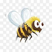 黄色蜜蜂卡通插画
