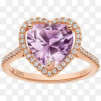 施华洛世奇首饰心形紫色戒指