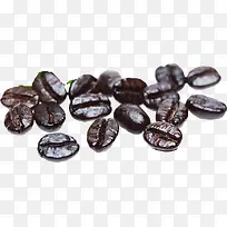 高清黑色散落的咖啡豆