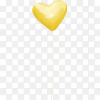 黄色桃心气球