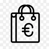 袋携带货币欧元金融钱购物货币-