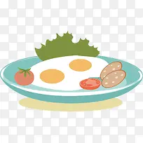 矢量图手绘鸡蛋食物