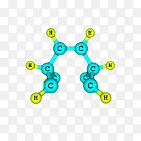青色贝叶烯分子分子形状素材