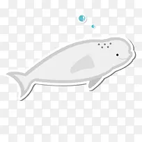 手绘海洋生物海豚矢量素材