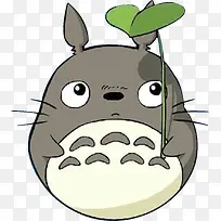 卡通，大龙猫，可爱，树叶猫
