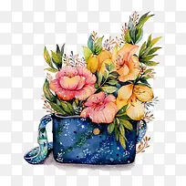 水彩鲜花
