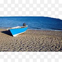 小汽艇海滩靠近罗得斯