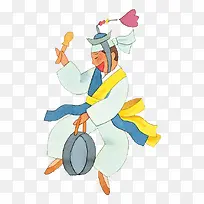 敲锣的人