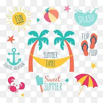 夏日风情阳光沙滩系列图标