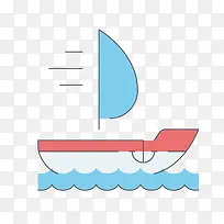 大海上的帆船简笔画