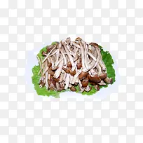 茶树菇配菜拼盘图