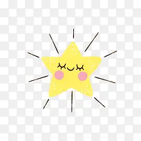 黄色发光的小星星免抠素材