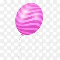 儿童节紫色条纹气球