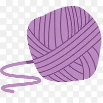 浅紫色矢量毛线球