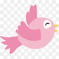 可爱的粉色小鸟