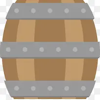 卡通制作果酒发酵木桶