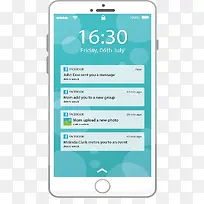 白色手机通知界面
