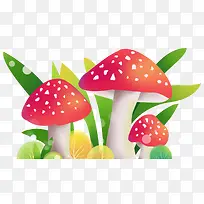 手绘蘑菇植物元素
