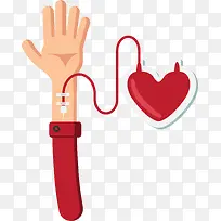 国际红十字日输血的手