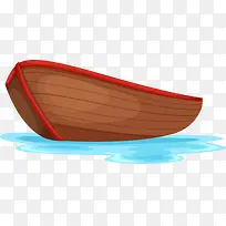 世界海洋日棕色木船