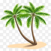 海岛沙滩椰树
