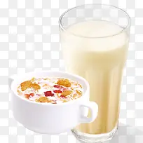 豆浆和牛奶水果