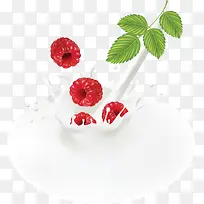 树莓和牛奶