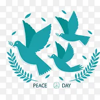 绿色鸽子世界和平日