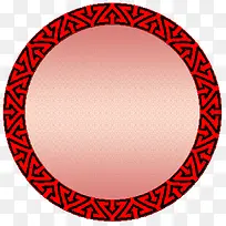 红色圆形边框