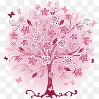 粉色创意树