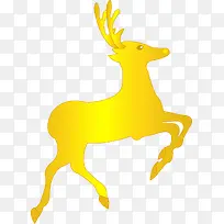 金色闪耀奔跑麋鹿