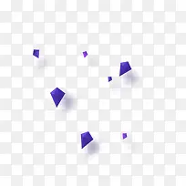 紫色手绘悬浮几何