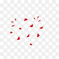 红色心形几何悬浮