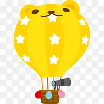 卡通星星装饰小熊热气球