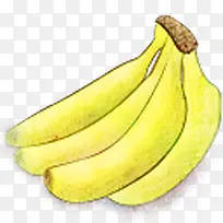 手绘香蕉成熟
