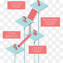 立体数字阶梯图表