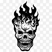 燃烧的卡通恶魔小丑