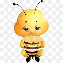 吃蜂蜜的小蜜蜂高清免扣素材