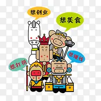 西游记求职创业动漫卡通